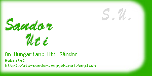 sandor uti business card